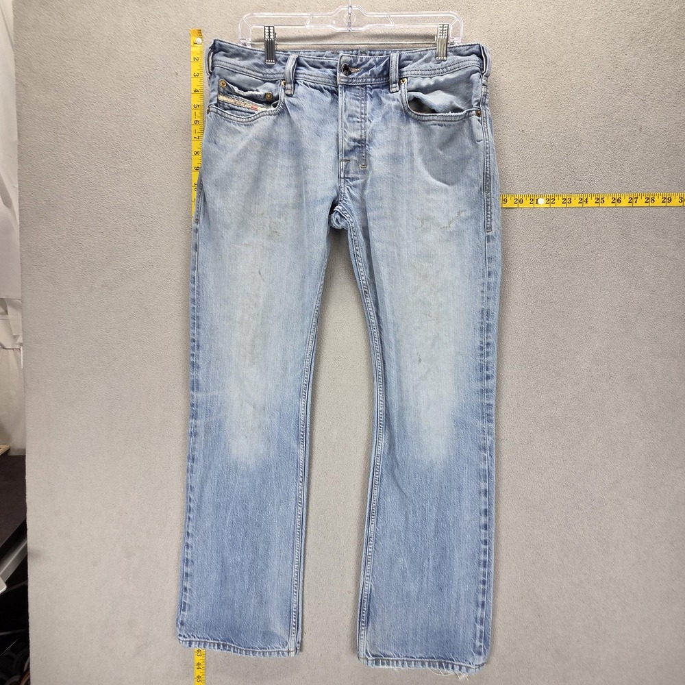 Diesel Jeans Mens 32x32 Blue Zatiny Light Wash Bootcut Made In Italy 008XR